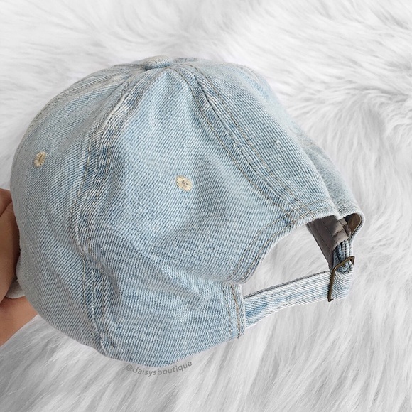 Mermaid off duty light blue denim baseball hat - Picture 3 of 3
